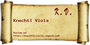 Knechtl Viola névjegykártya